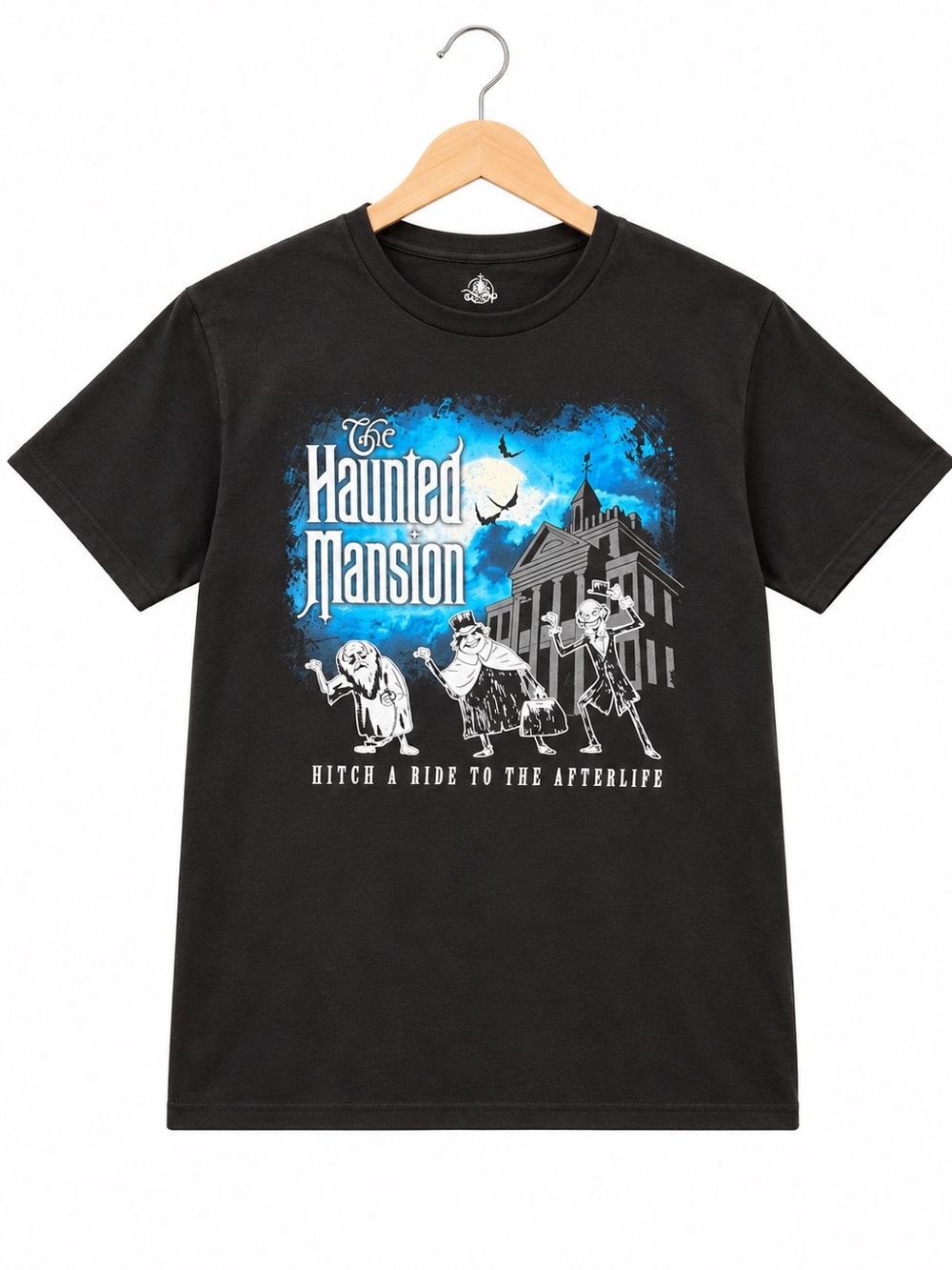Disney Parks Haunted Mansion "Hitch a Ride to the Afterlife" Glow in dark tee L